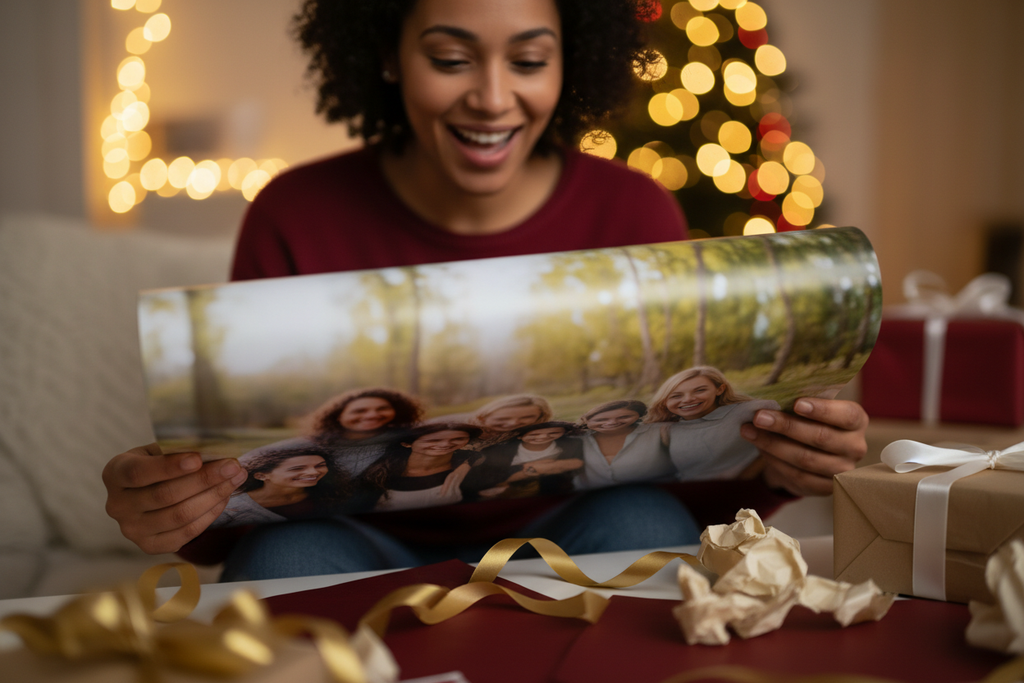 Custom photo poster as personalized birthday gift - premium wall art print