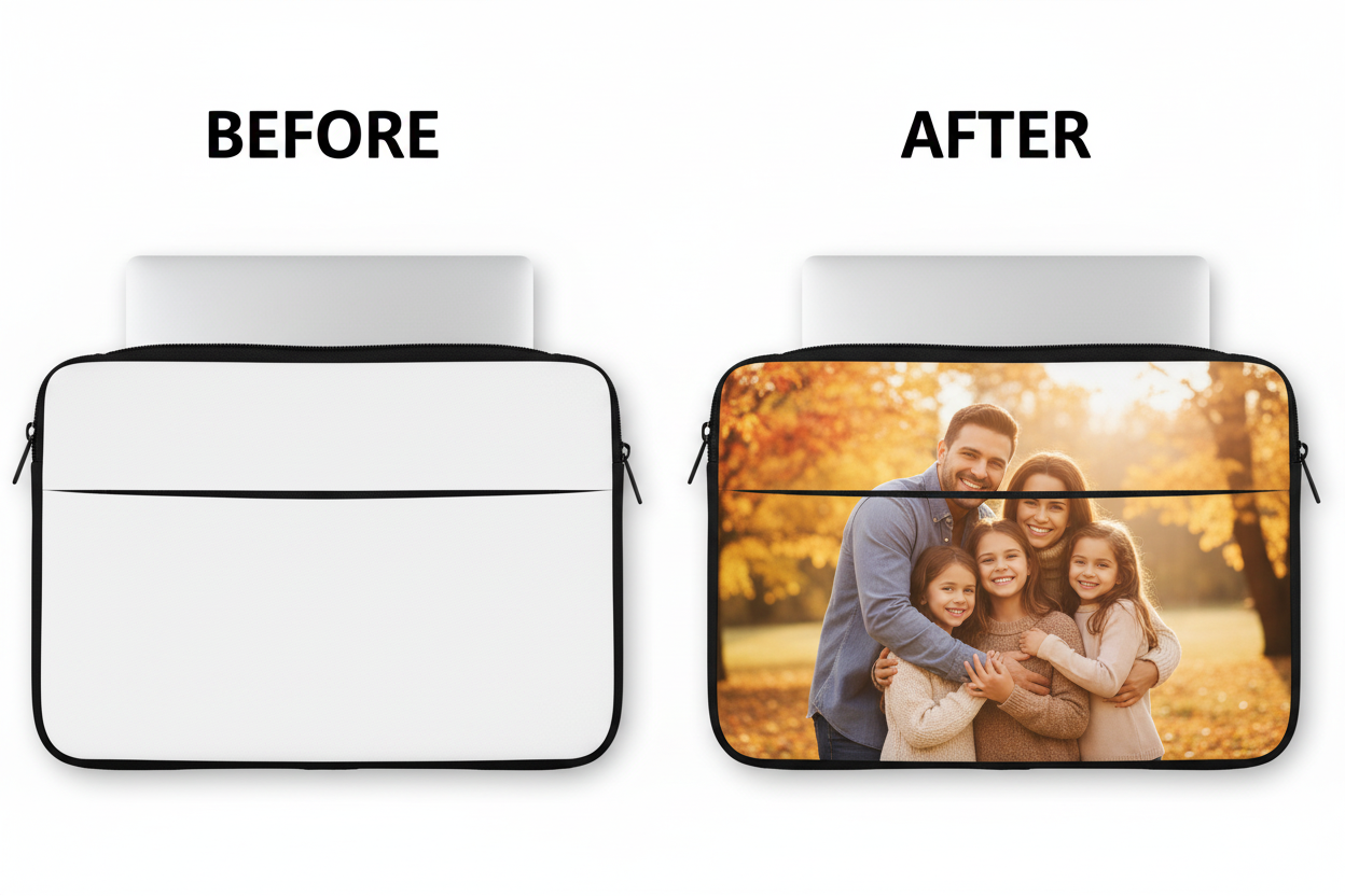 Laptop Sleeve Before & After