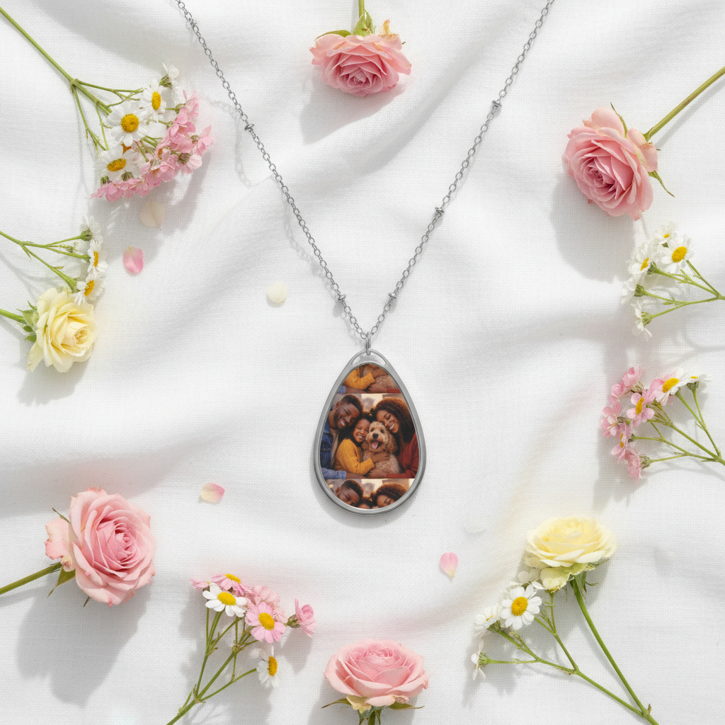 Oval Necklace - Flat Lay