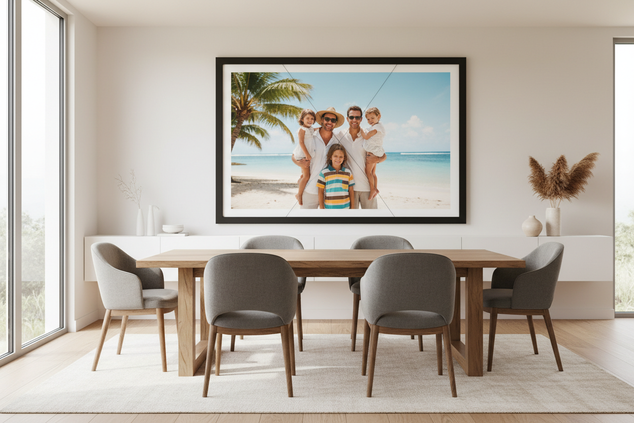 Vacation photo in dining room